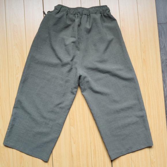 Elastic High Waist Wide Leg Summer Dress Pants - Picture 2 of 6